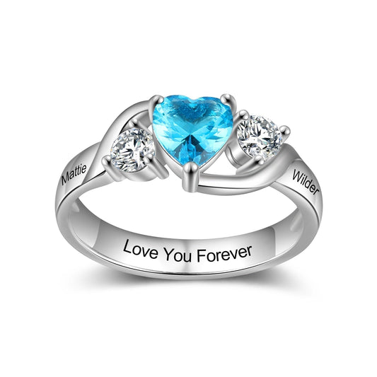 Personalisierter Ring mit Gravur und Geburtsstein – einzigartiges Design von PITANI®