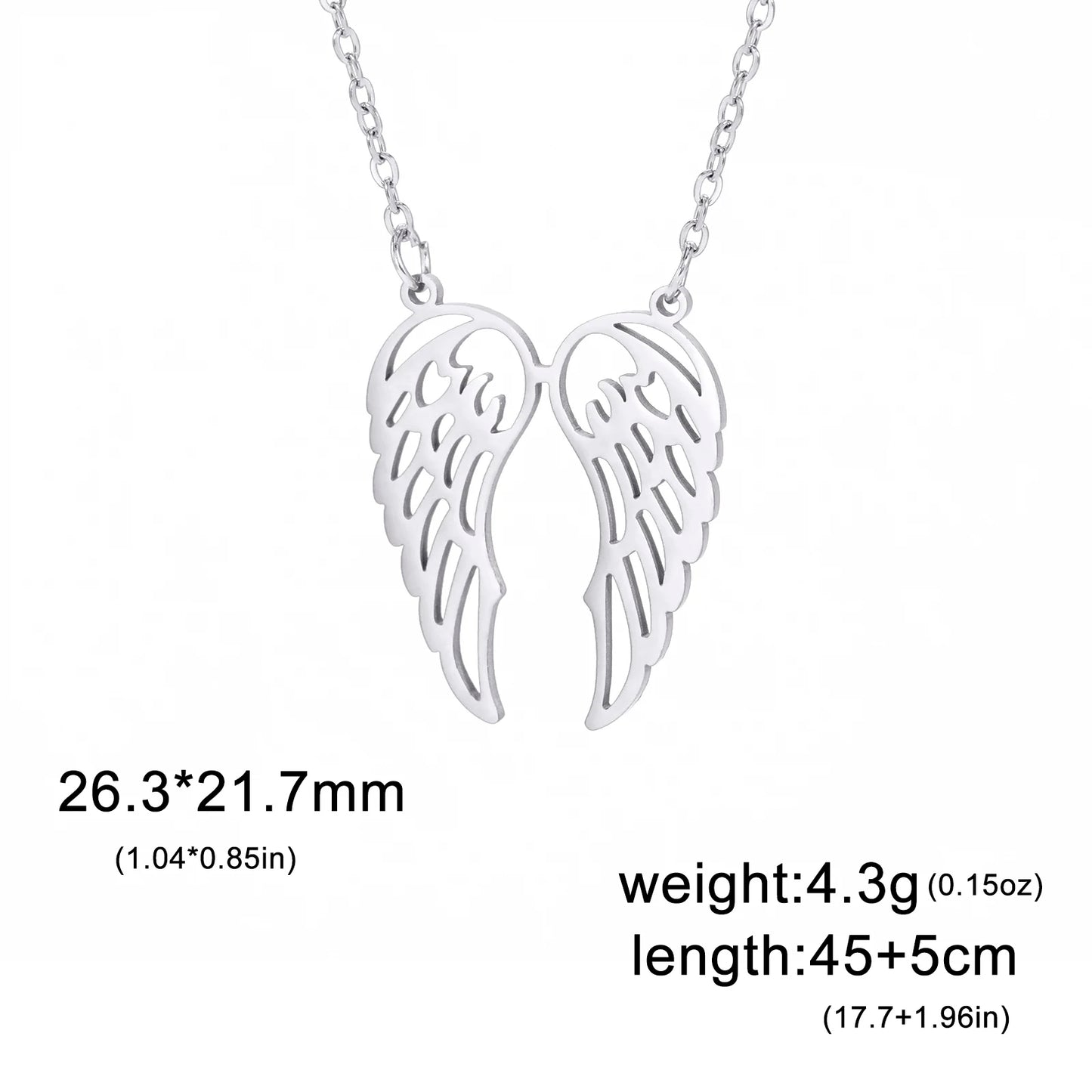 Engelsflügel Edelstahl Halskette "Flogatia D'angelo no.479" - PITANI