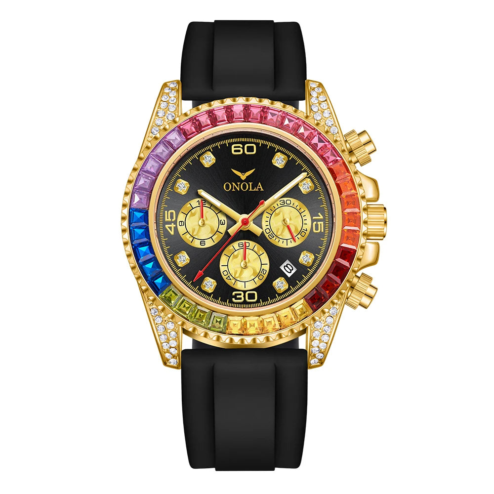 Edelstahl Armbanduhr "Diamante Colorato no.286" - PITANI