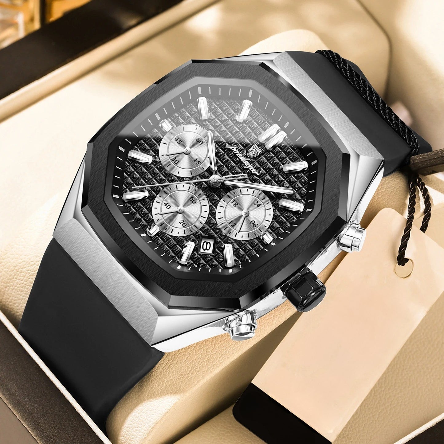 Edelstahl Armbanduhr "Cronografo Data Uomo no.413" - PITANI
