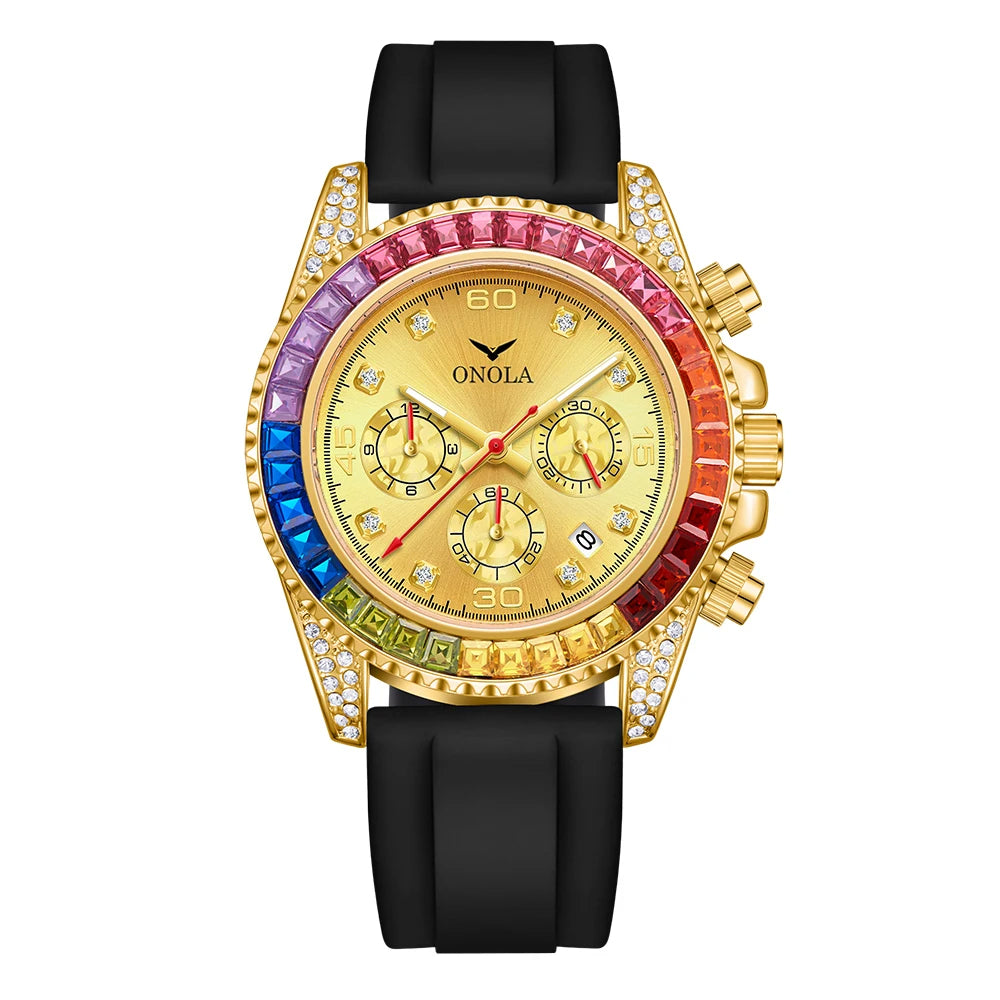 Edelstahl Armbanduhr "Diamante Colorato no.286" - PITANI