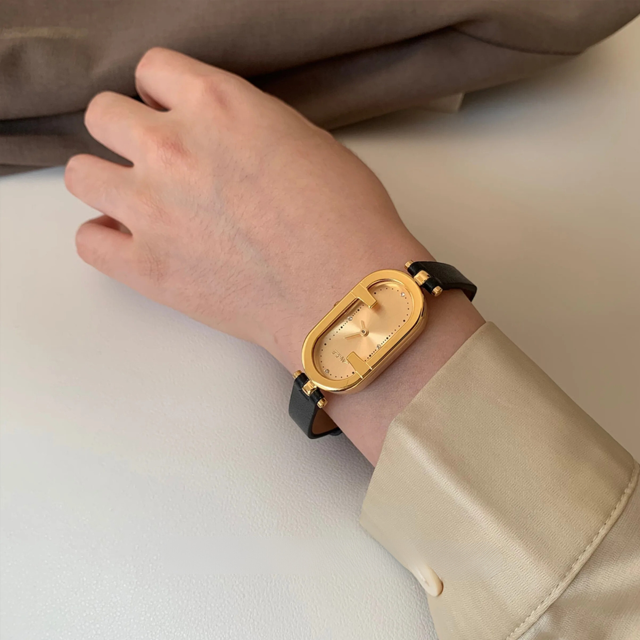 Leder Armbanduhr "Quadrante Retrò no.845" - PITANI