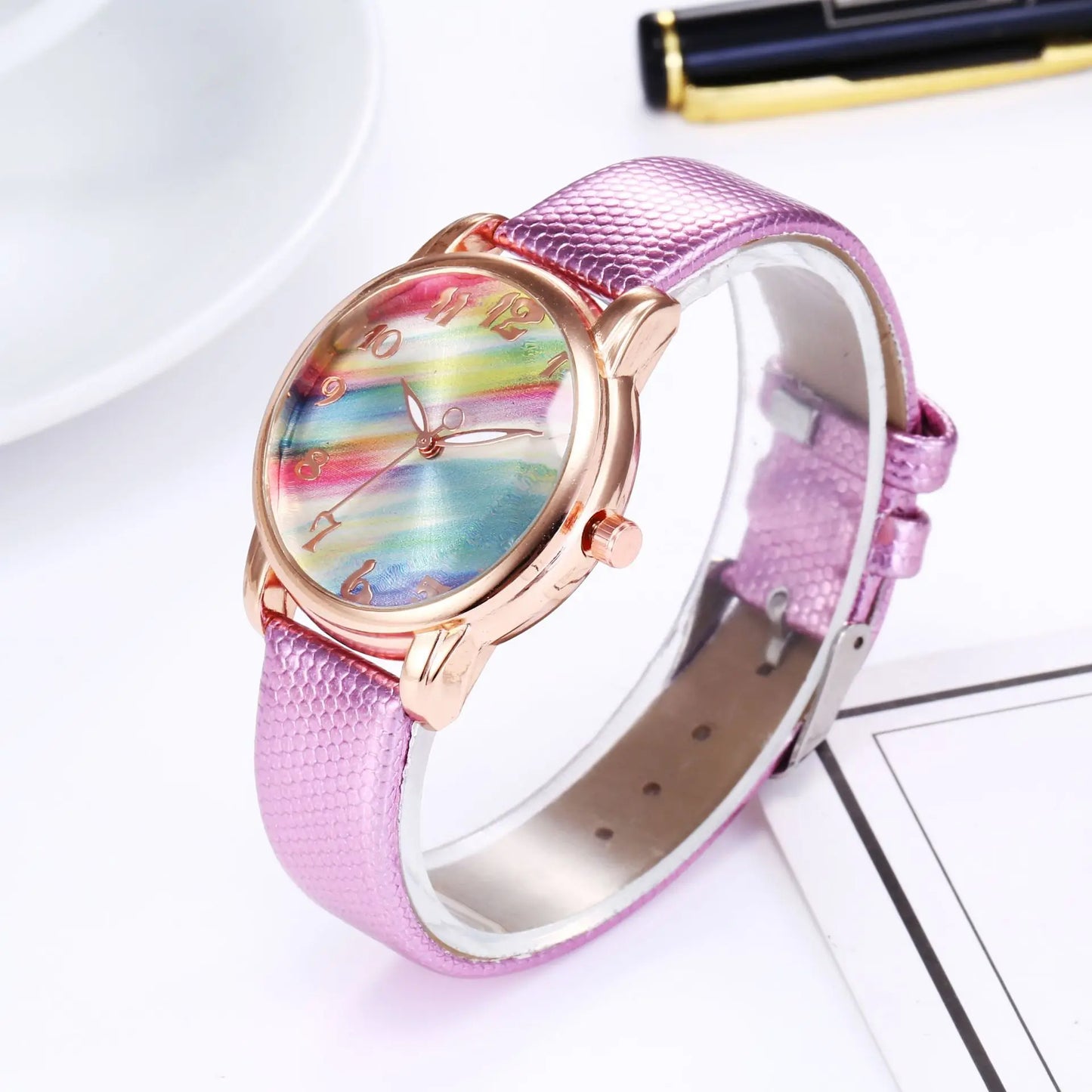 Leder Armbanduhr "Arcobaleno no.817" - PITANI