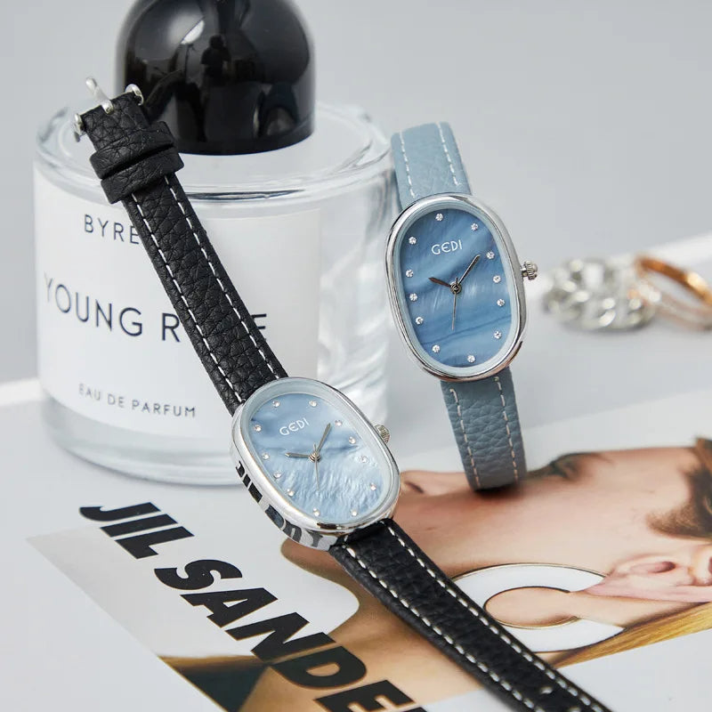 Leder Armbanduhr "Forme Ovale no.842" - PITANI