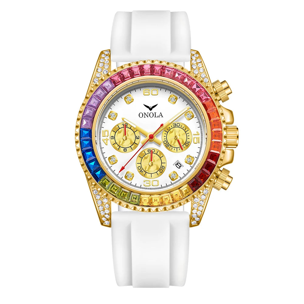 Edelstahl Armbanduhr "Diamante Colorato no.286" - PITANI