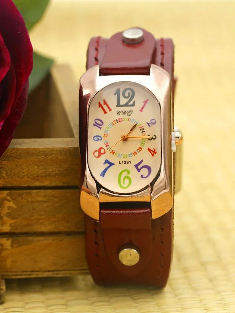 Leder Armbanduhr "Orologio con Motivo Arte no.819" - PITANI