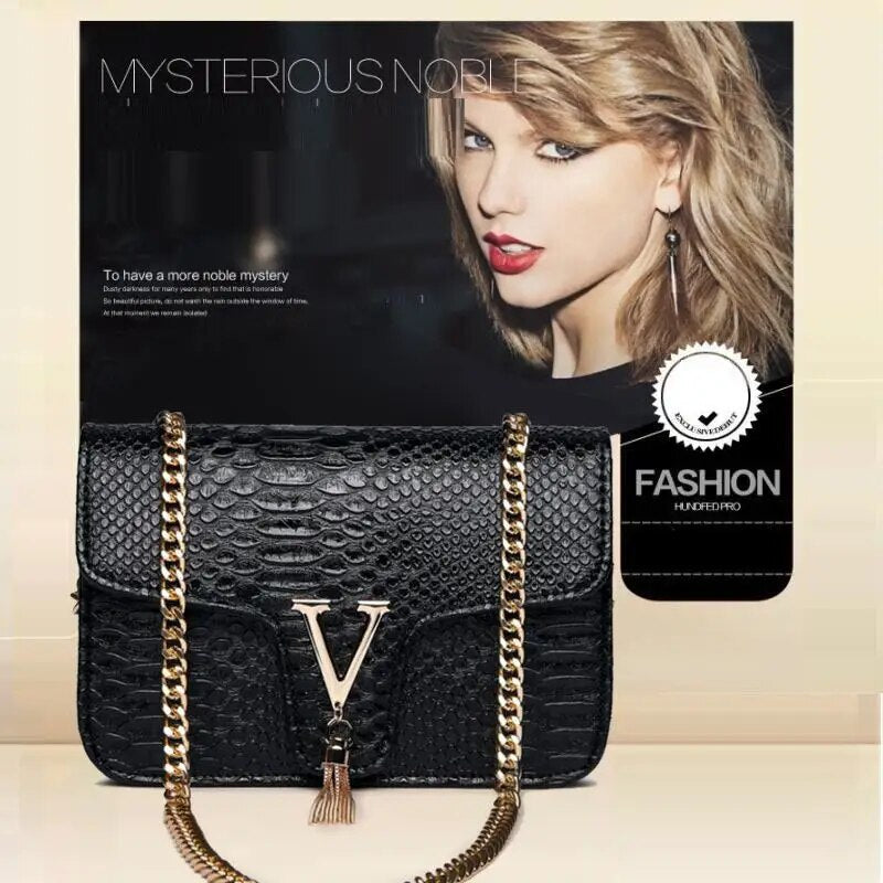 Premium "Borse In Coccodrillo" Handtasche/Clutch Größe "S" - PITANI