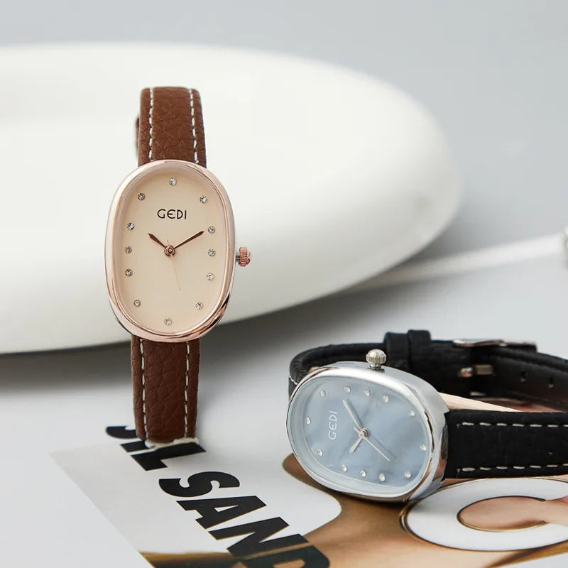 Leder Armbanduhr "Forme Ovale no.842" - PITANI
