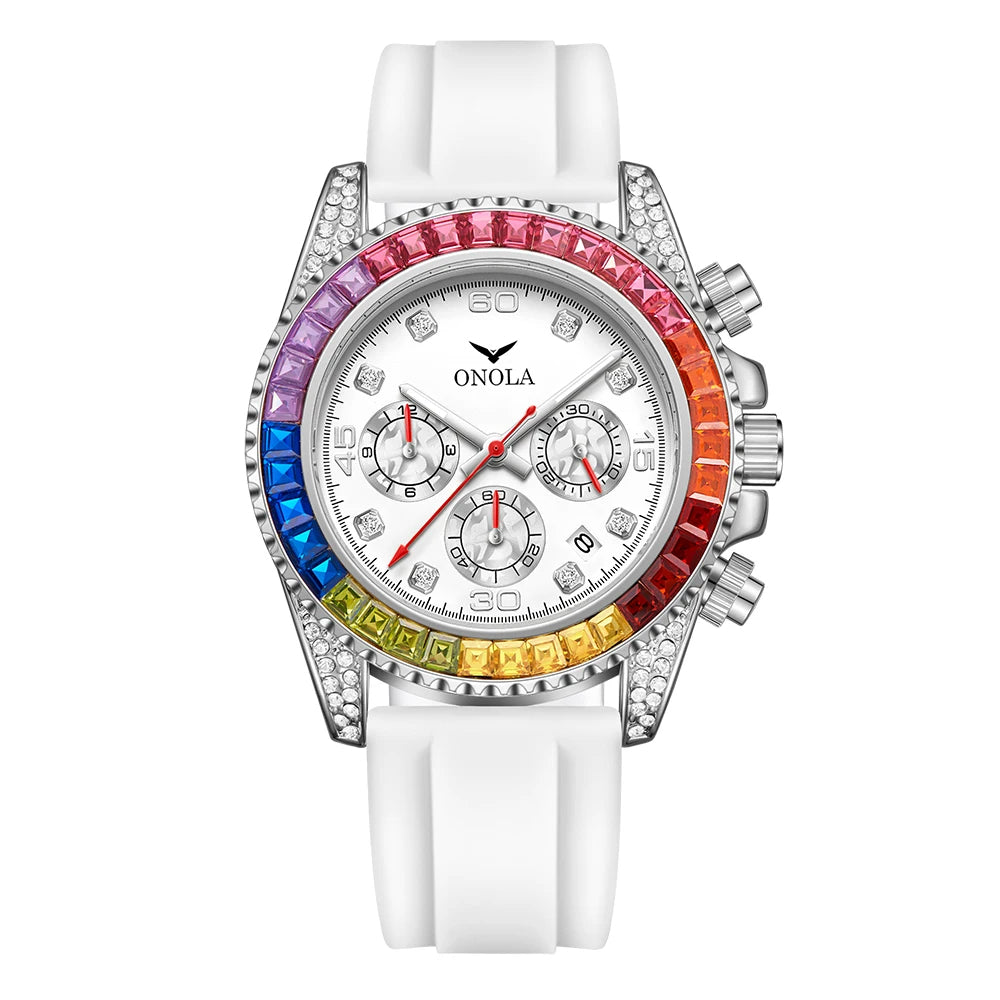 Edelstahl Armbanduhr "Diamante Colorato no.286" - PITANI