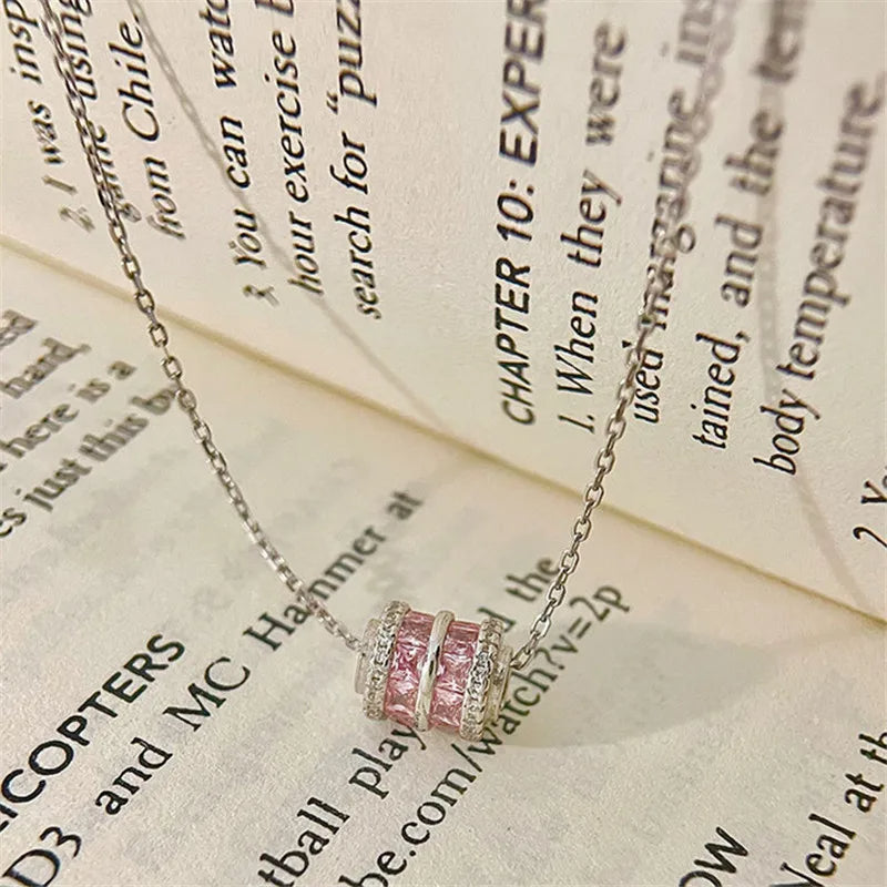 Edelstahl Halskette "Zircone Rosa no.605" - PITANI