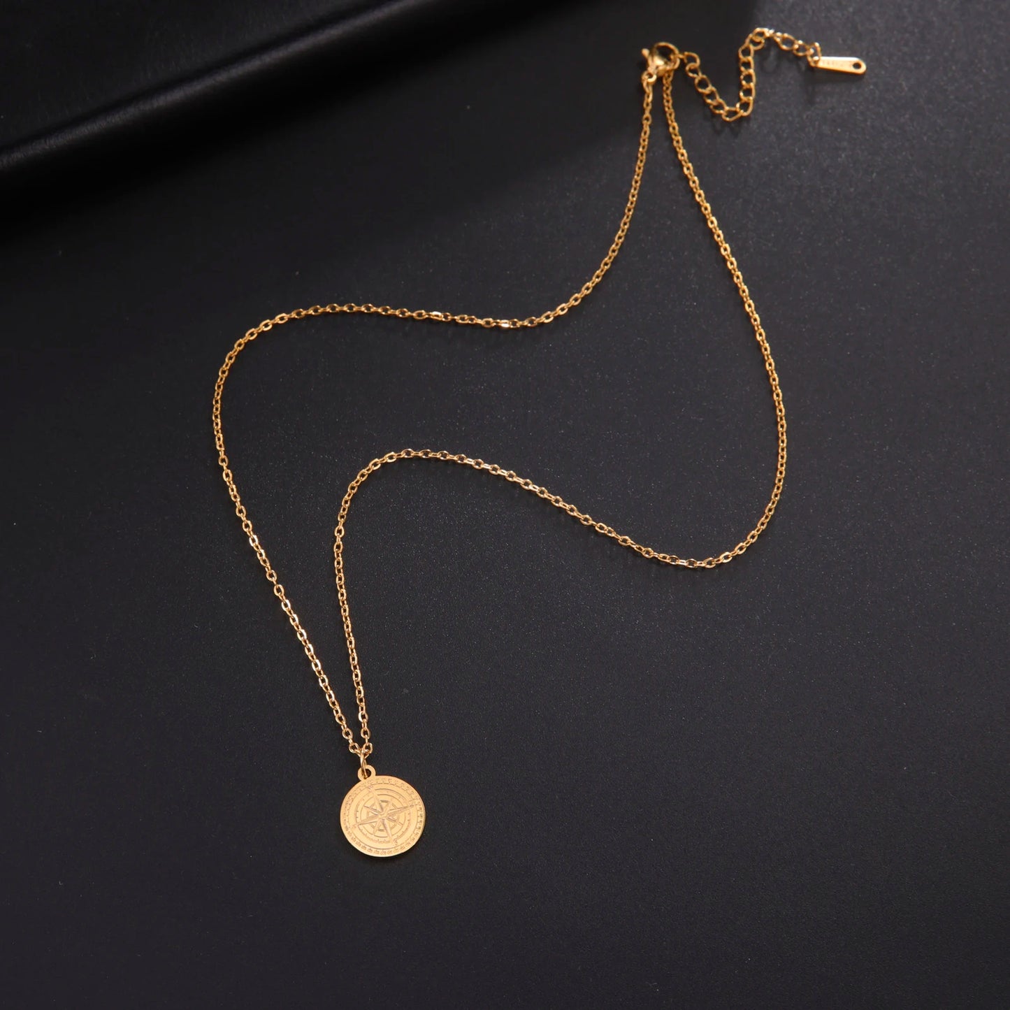 Kompassmotiv Edelstahl Halskette "Bussola Rotonda no.489" - PITANI