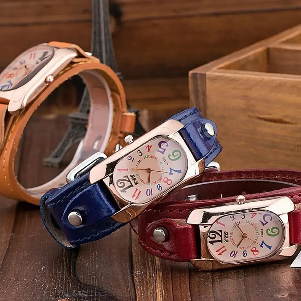 Leder Armbanduhr "Orologio con Motivo Arte no.819" - PITANI