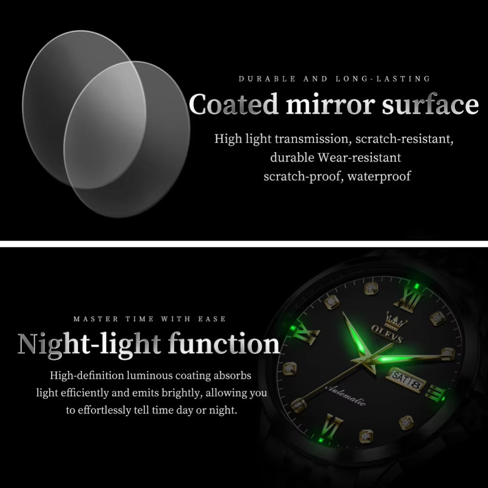 Edelstahl Automatik Armbanduhr mit Diamantenoptik im Zifferblatt "Automatico di lusso no.5197" - PITANI