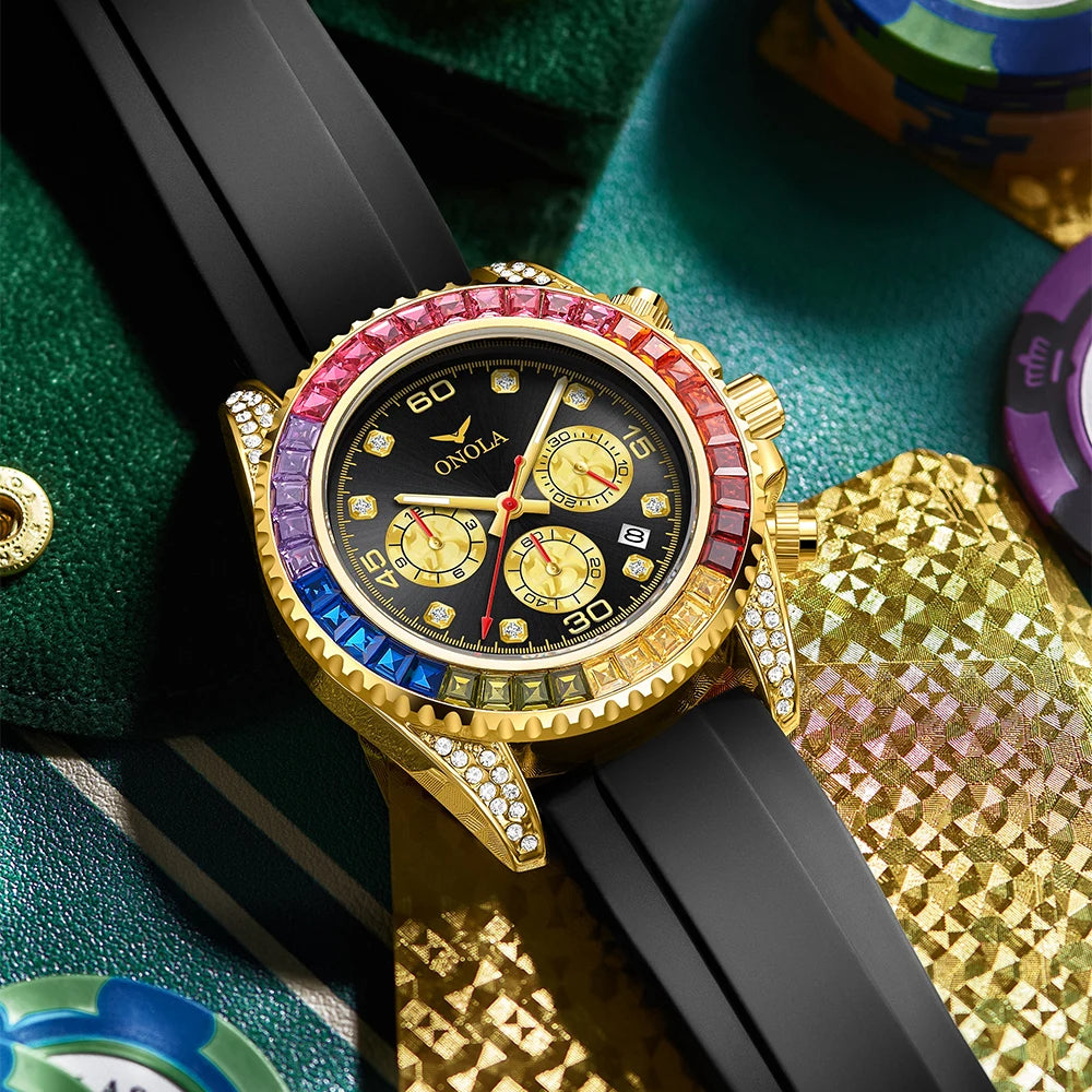 Edelstahl Armbanduhr "Diamante Colorato no.286" - PITANI