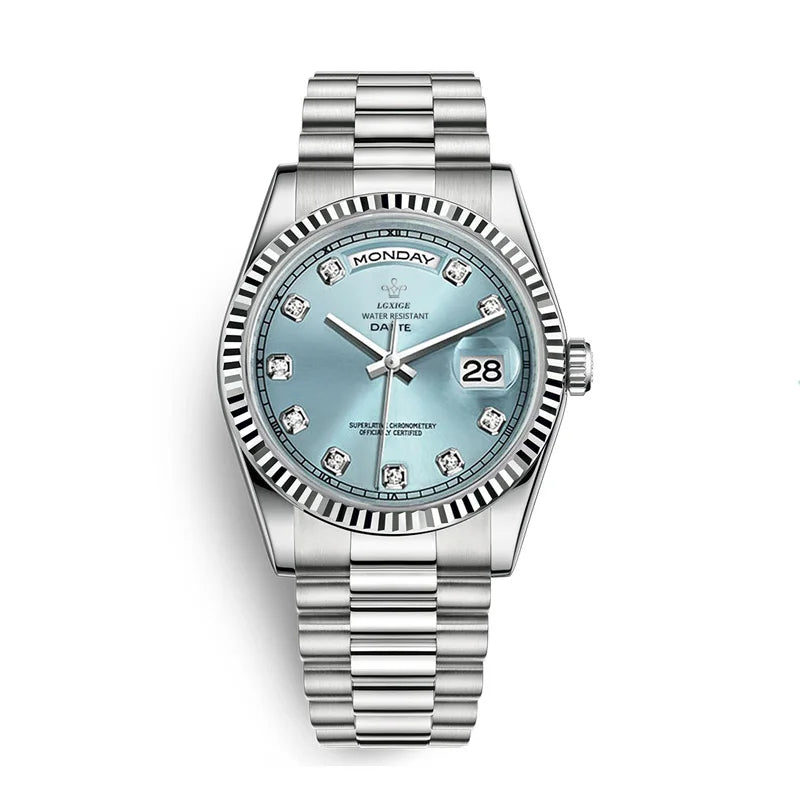 Edelstahl Armbanduhr "Orologio Blu di Diamante no.353" - PITANI