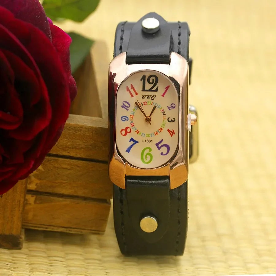 Leder Armbanduhr "Orologio con Motivo Arte no.819" - PITANI