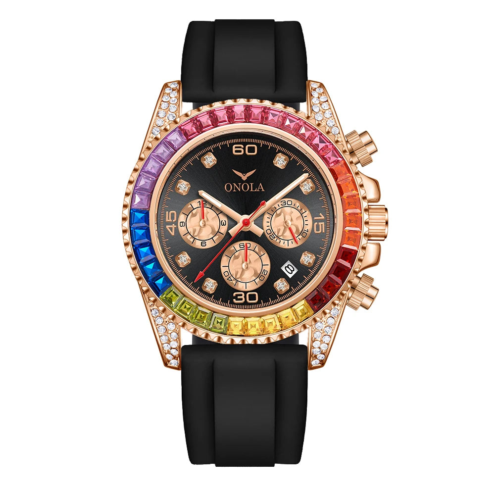 Edelstahl Armbanduhr "Diamante Colorato no.286" - PITANI