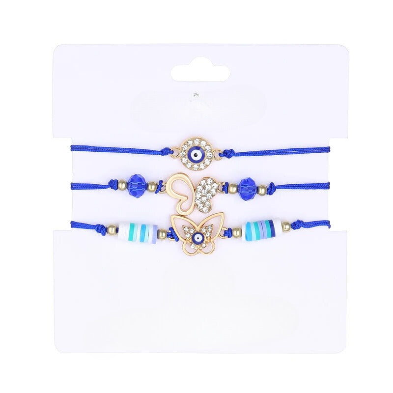 Stoff Augen Armband Set "Braccialetto Occhio no.547" - PITANI