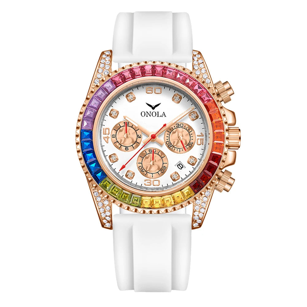 Edelstahl Armbanduhr "Diamante Colorato no.286" - PITANI