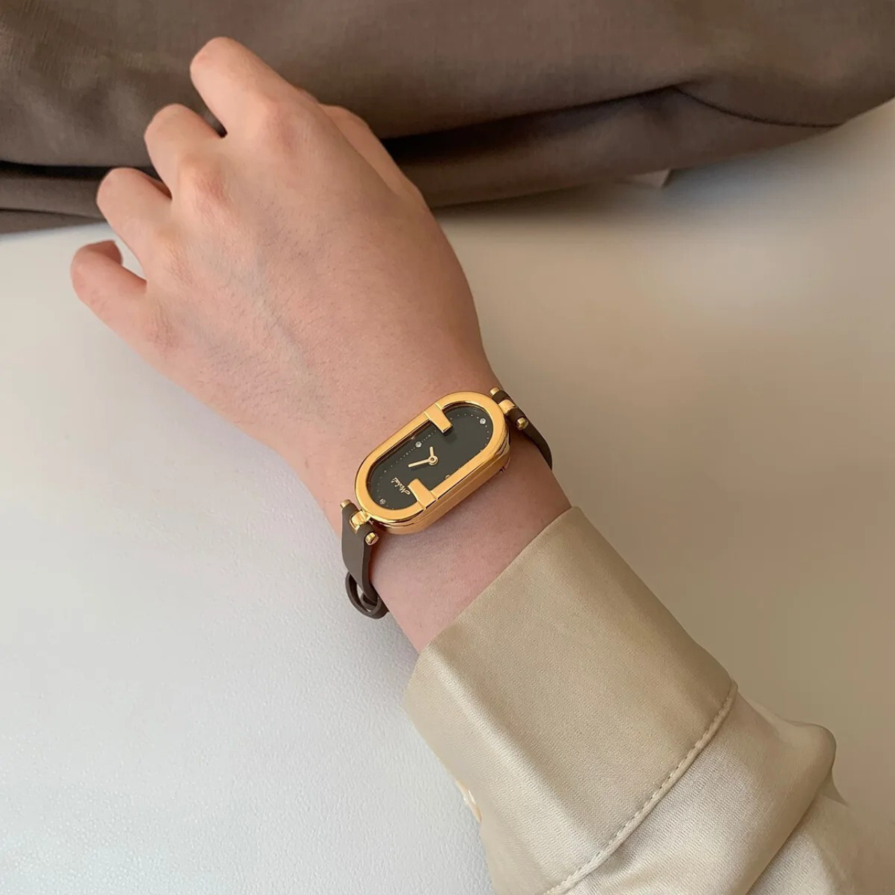 Leder Armbanduhr "Quadrante Retrò no.845" - PITANI