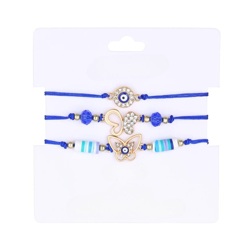 Stoff Augen Armband Set "Braccialetto Occhio no.547" - PITANI