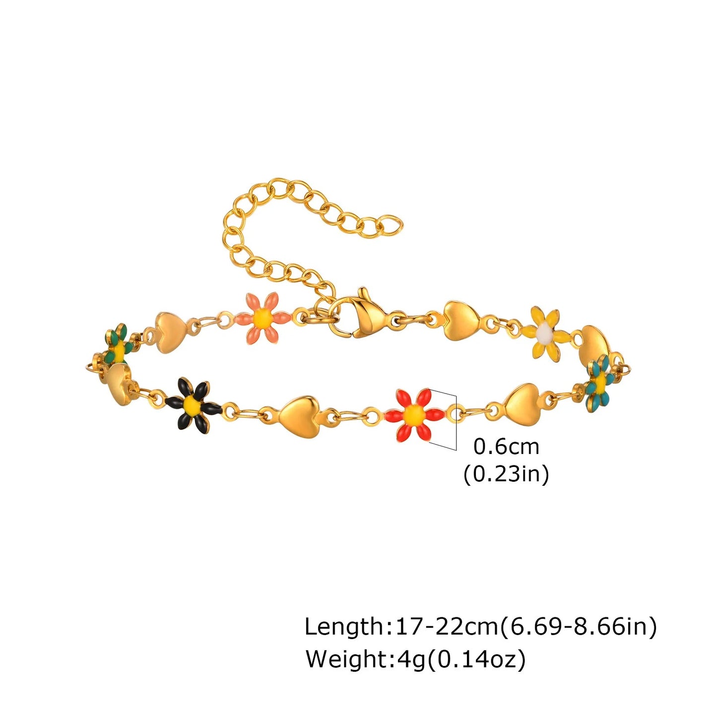 Buntes Edelstahl Armband mit verschiedenen Motiven "Fiore Del Cuore no.5210" - PITANI