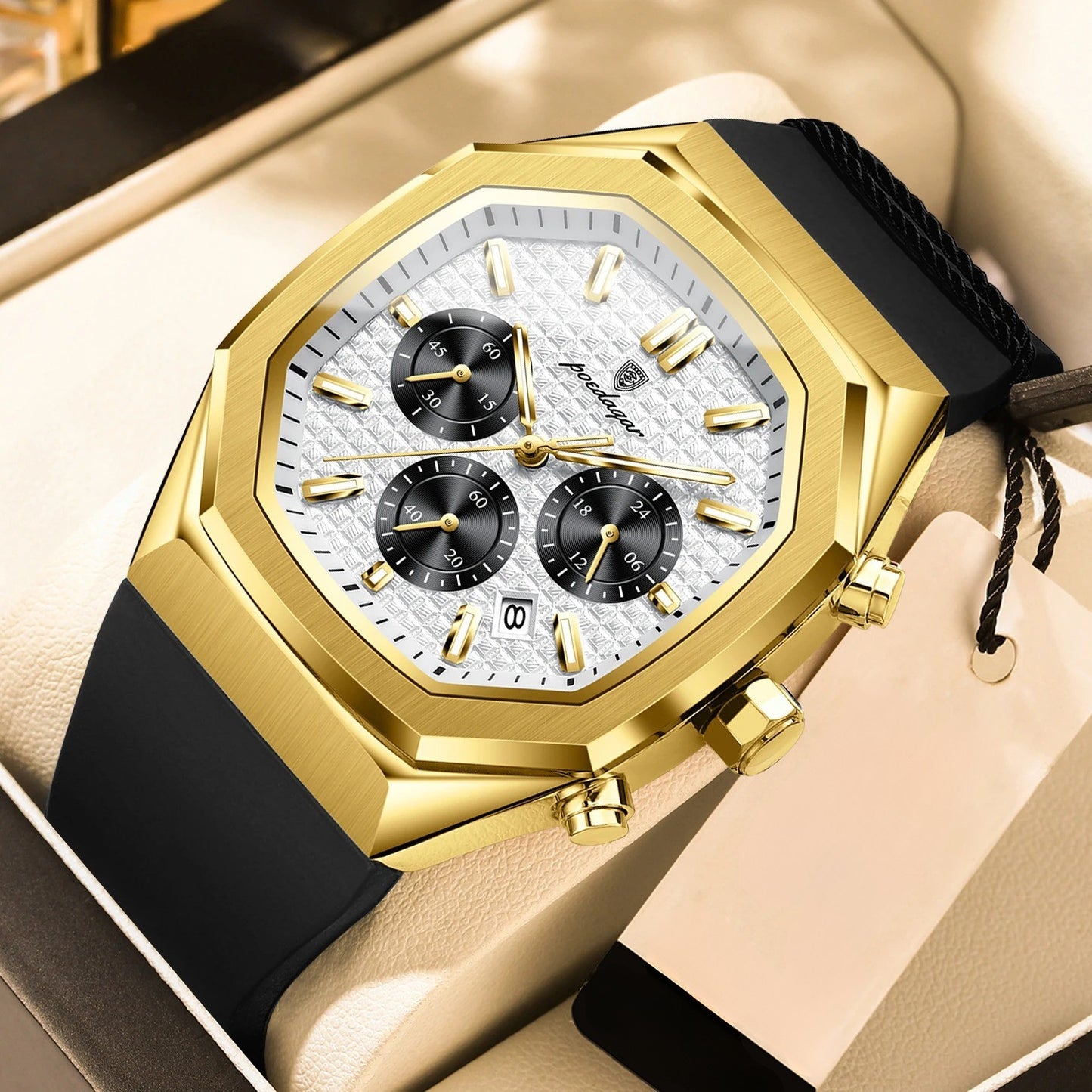 Edelstahl Armbanduhr "Cronografo Data Uomo no.413" - PITANI