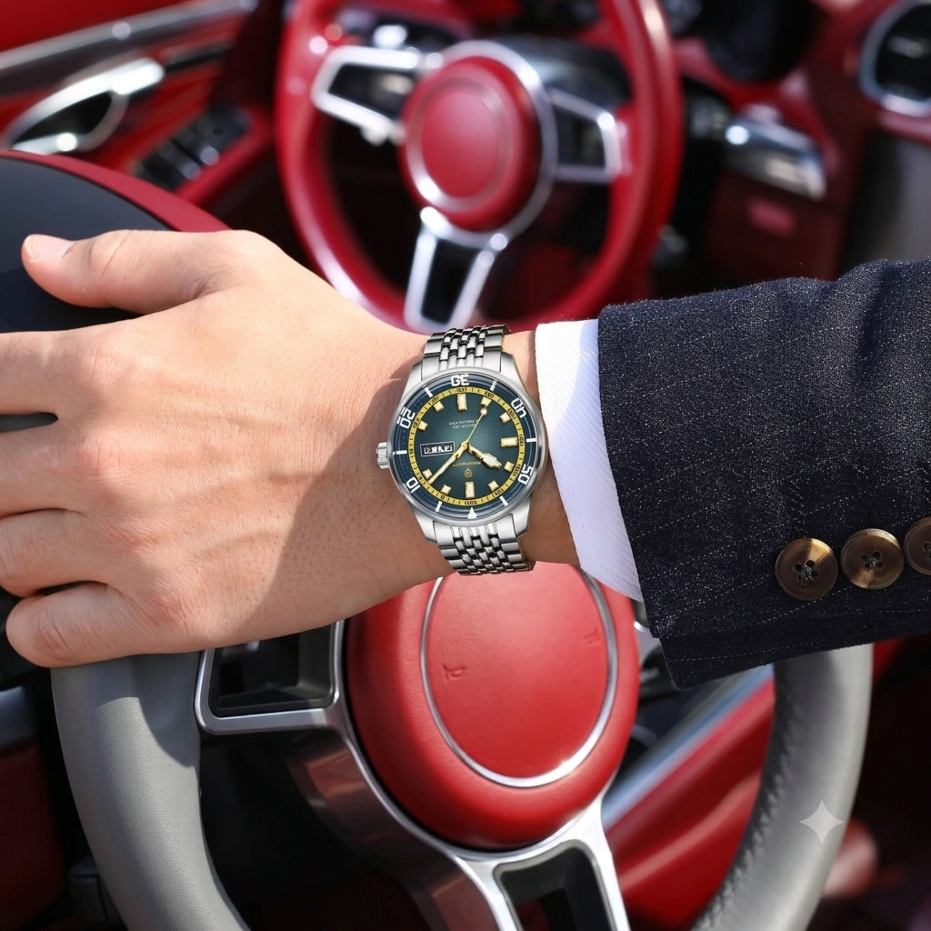 Sportlich-Elegante Herren Armbanduhr im Militär-Look – Quarz-Uhr Armbanduhr – no. 5394 - PITANI