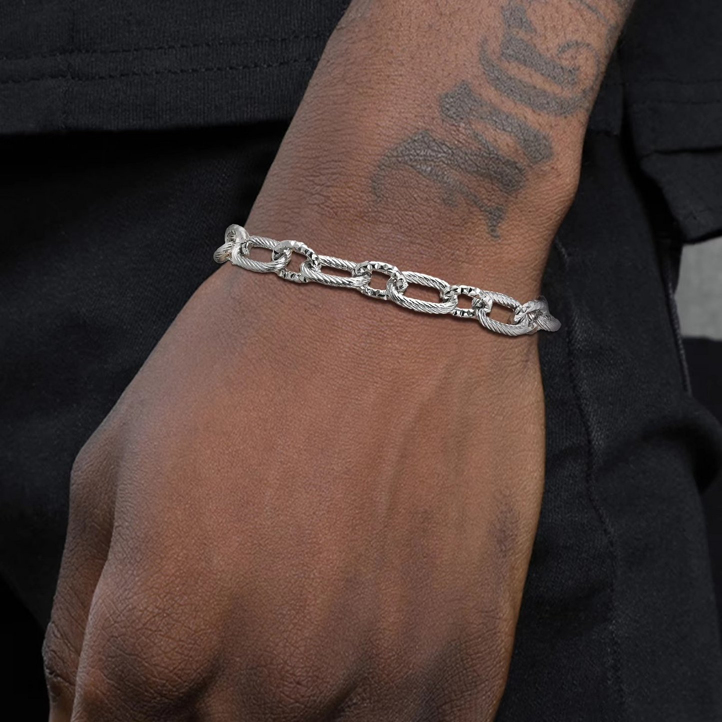 Handgefertigte Gliederarmbänder aus Edelstahl als Armband "Fatto a Mano no.5312" - PITANI
