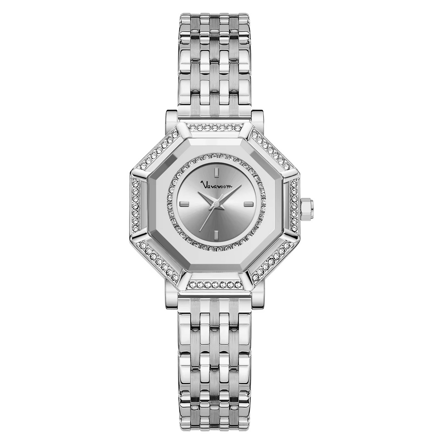 Geometrische Glitzer Edelstahl Armbanduhr "Splendido quarzo no.3177" - PITANI