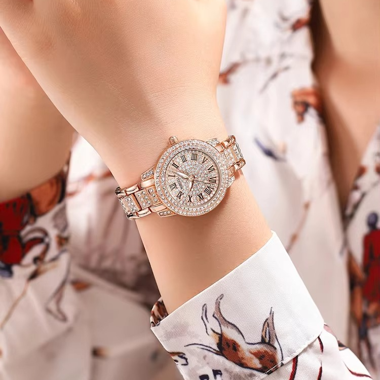 Glitzernde Edelstahl Armbanduhr "Diamante brillante no.3178" - PITANI