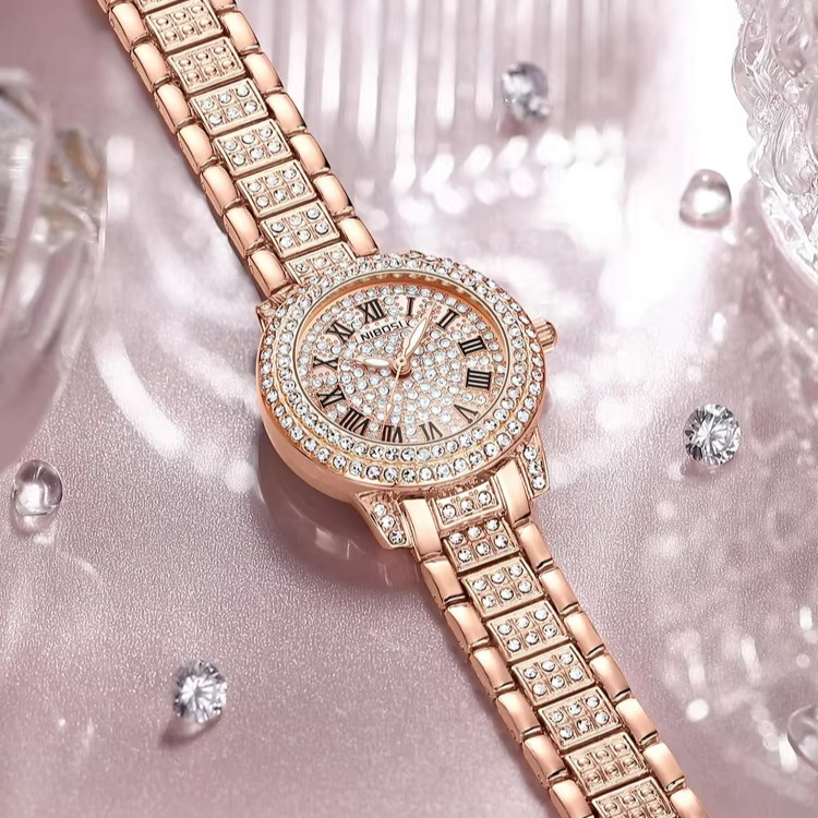 Glitzernde Edelstahl Armbanduhr "Diamante brillante no.3178" - PITANI