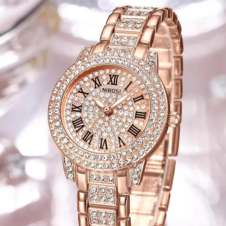 Glitzernde Edelstahl Armbanduhr "Diamante brillante no.3178" - PITANI