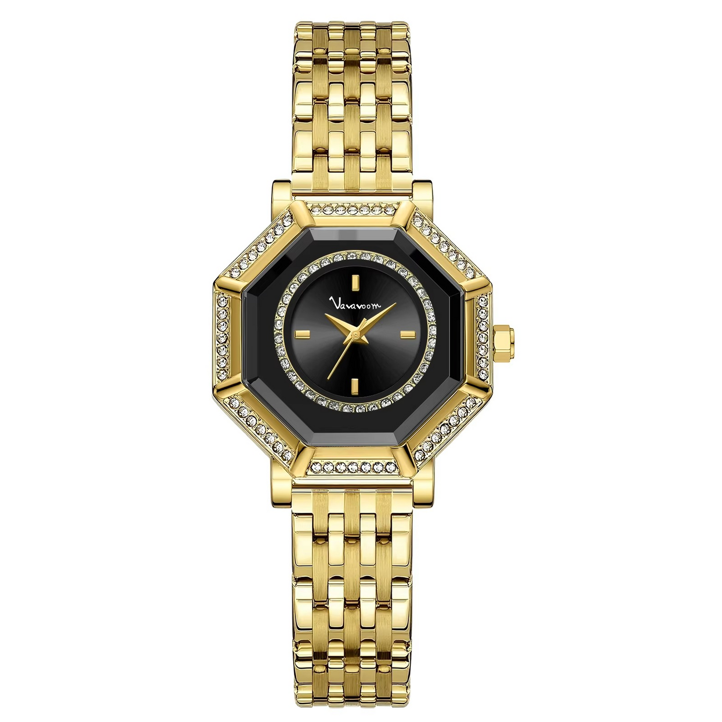 Geometrische Glitzer Edelstahl Armbanduhr "Splendido quarzo no.3177" - PITANI