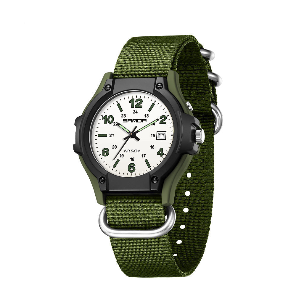 Robuste Herren Outdoor-Sportuhr mit Nylonarmband – Wasserdichte Quarz-Armbanduhr – no. 5350 - PITANI