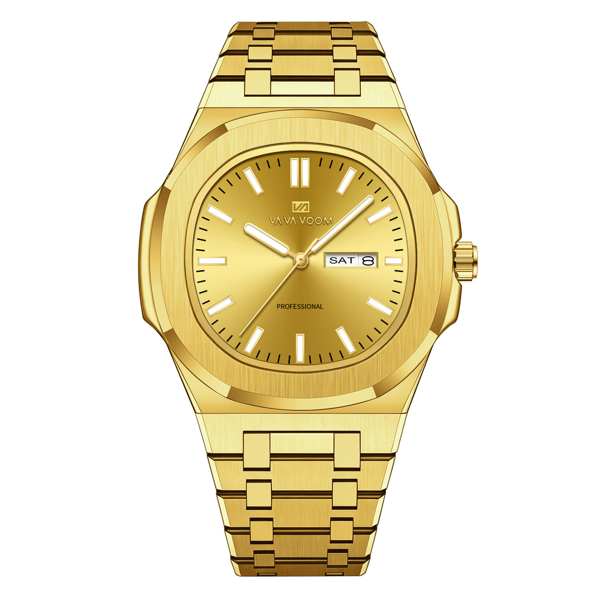 Elegante Herrenuhr aus Edelstahl mit Kalender – Wasserdicht Armbanduhr – no. 5331 - PITANI