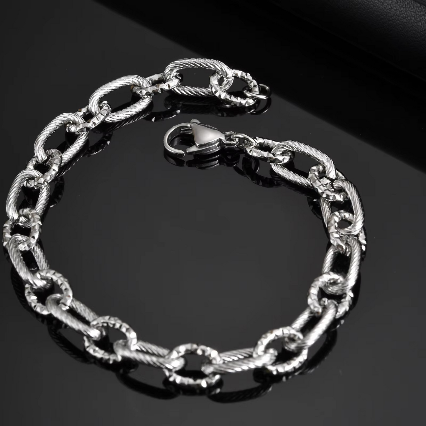 Handgefertigte Gliederarmbänder aus Edelstahl als Armband "Fatto a Mano no.5312" - PITANI