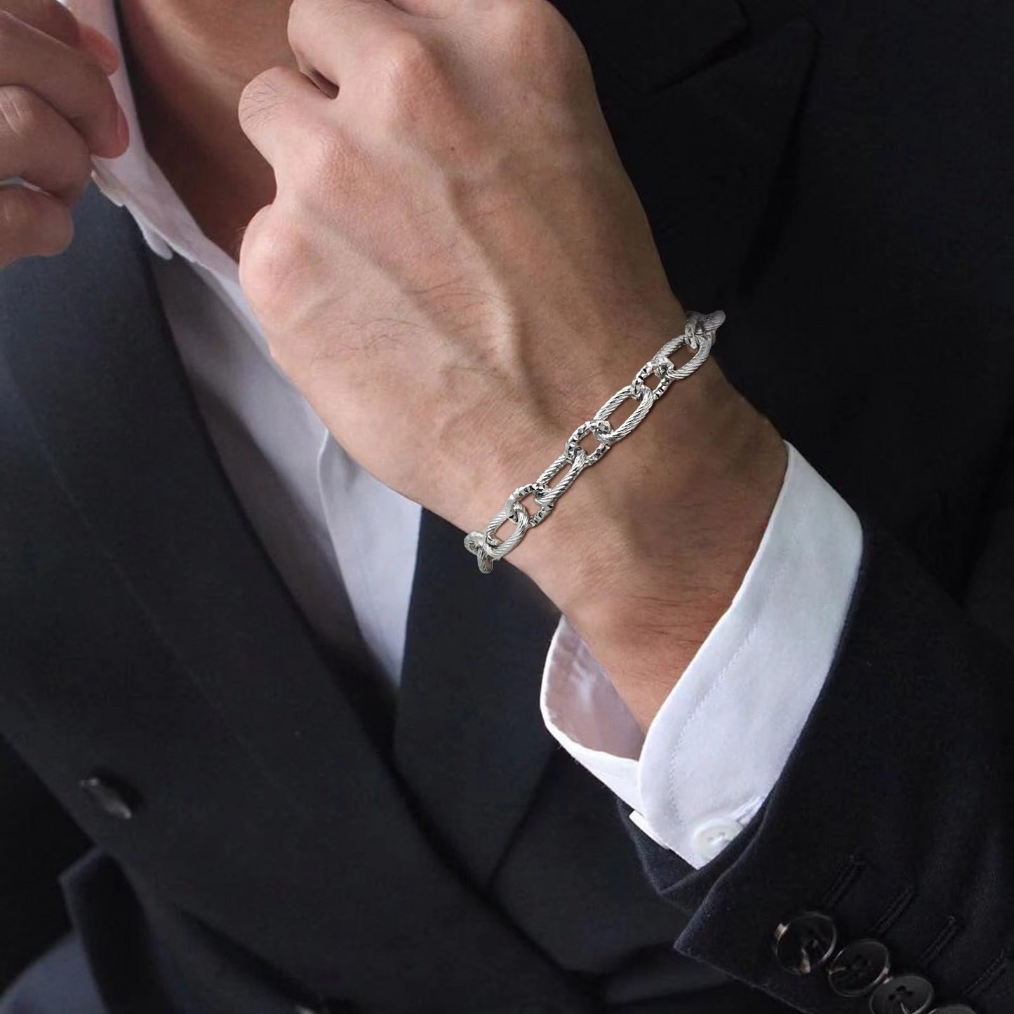 Handgefertigte Gliederarmbänder aus Edelstahl als Armband "Fatto a Mano no.5312" - PITANI