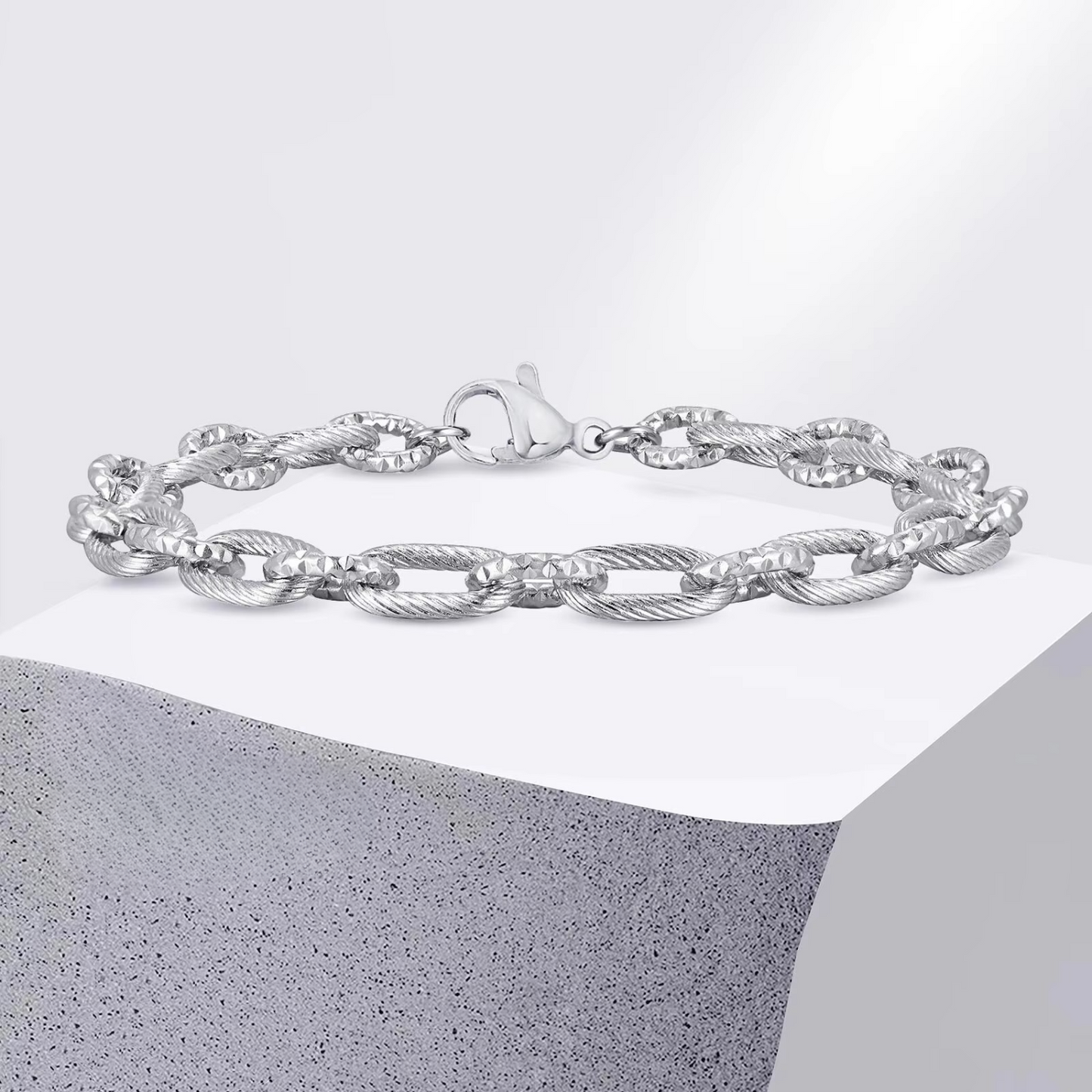 Handgefertigte Gliederarmbänder aus Edelstahl als Armband "Fatto a Mano no.5312" - PITANI