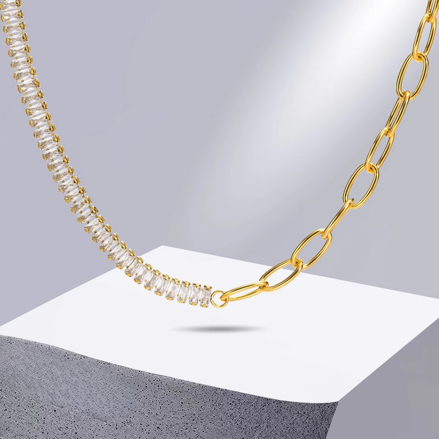 Edelstahl Halskette "Collare in acciaio inossidabile color oro no.4244" - PITANI