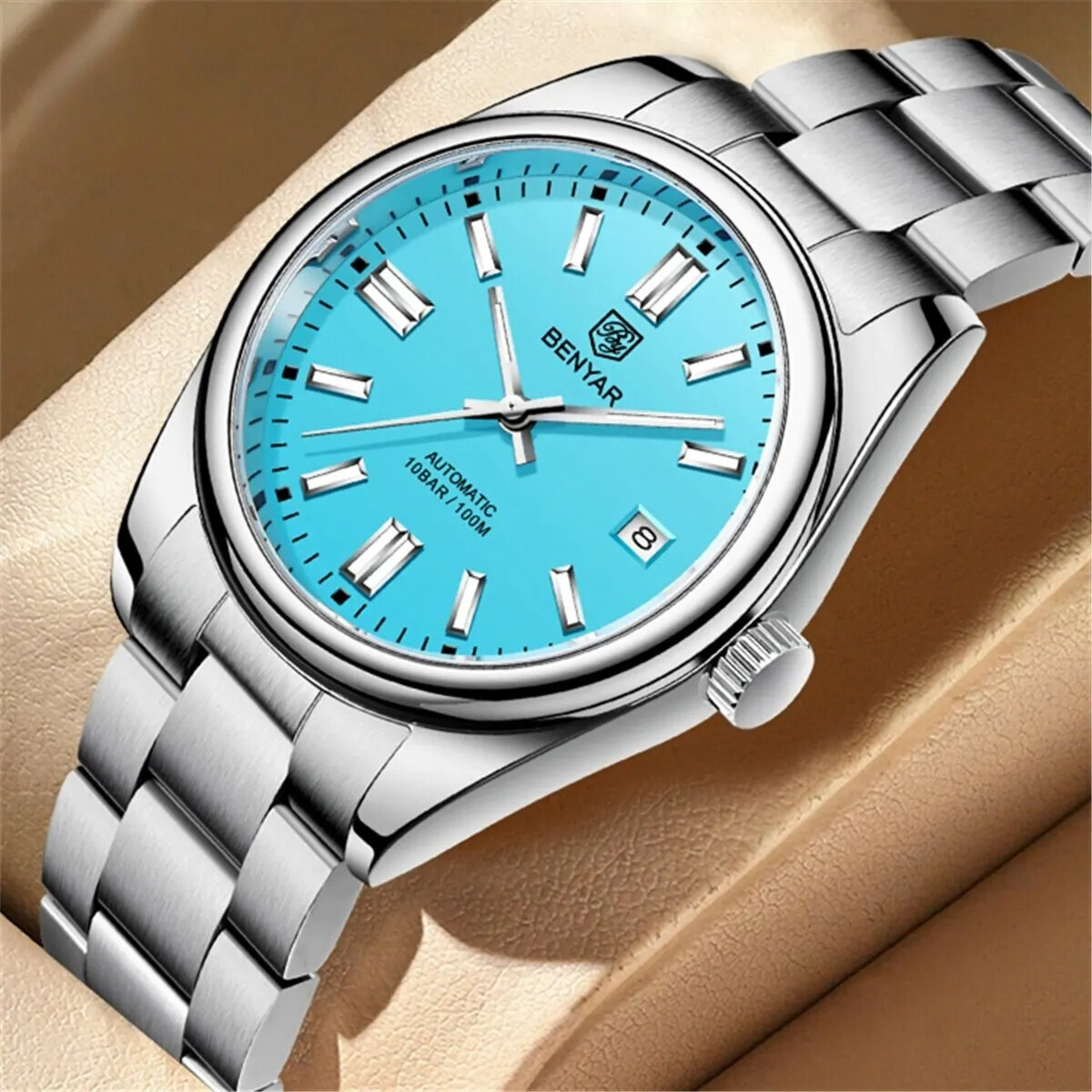 Edelstahl Automatik Armbanduhr "Impermeabile Blu no.419" - PITANI