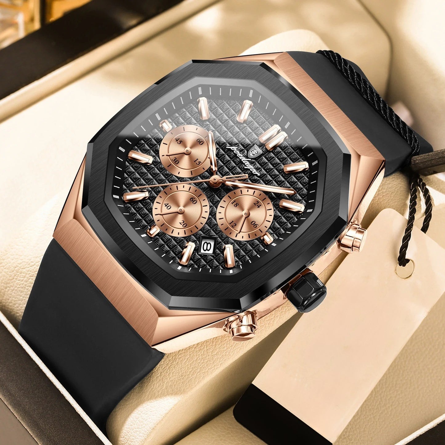 Edelstahl Armbanduhr "Cronografo Data Uomo no.413" - PITANI