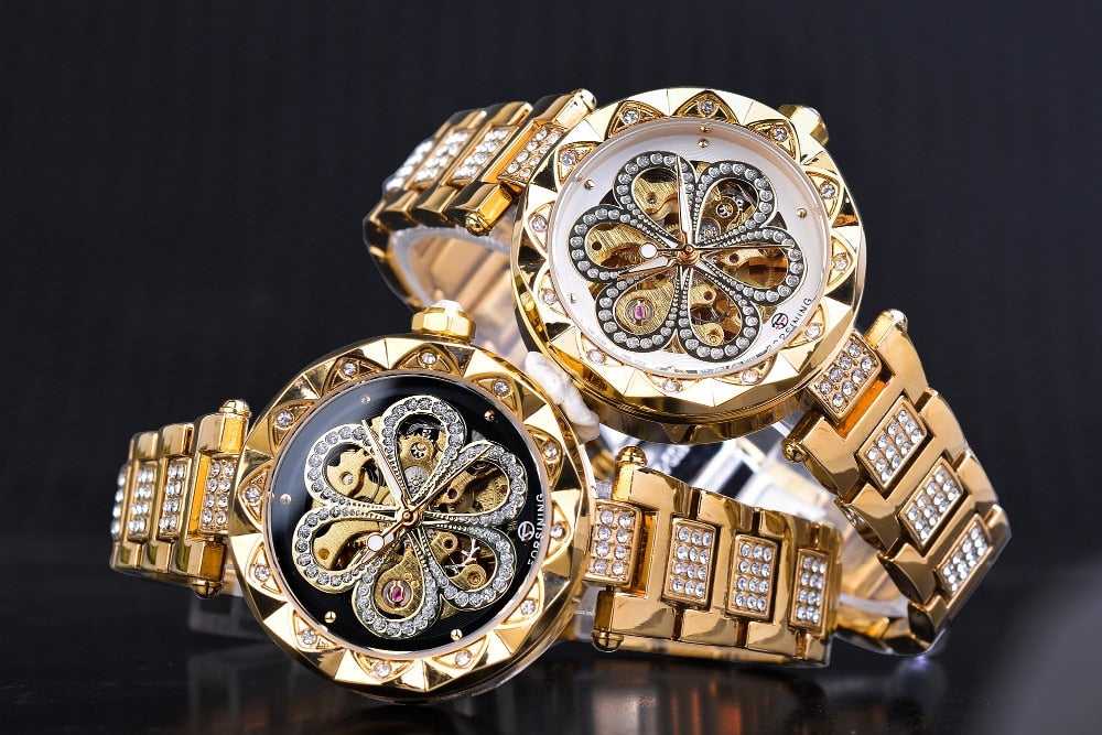Edelstahl Automatik Armbanduhr "Diamante Femmina no.287" - PITANI