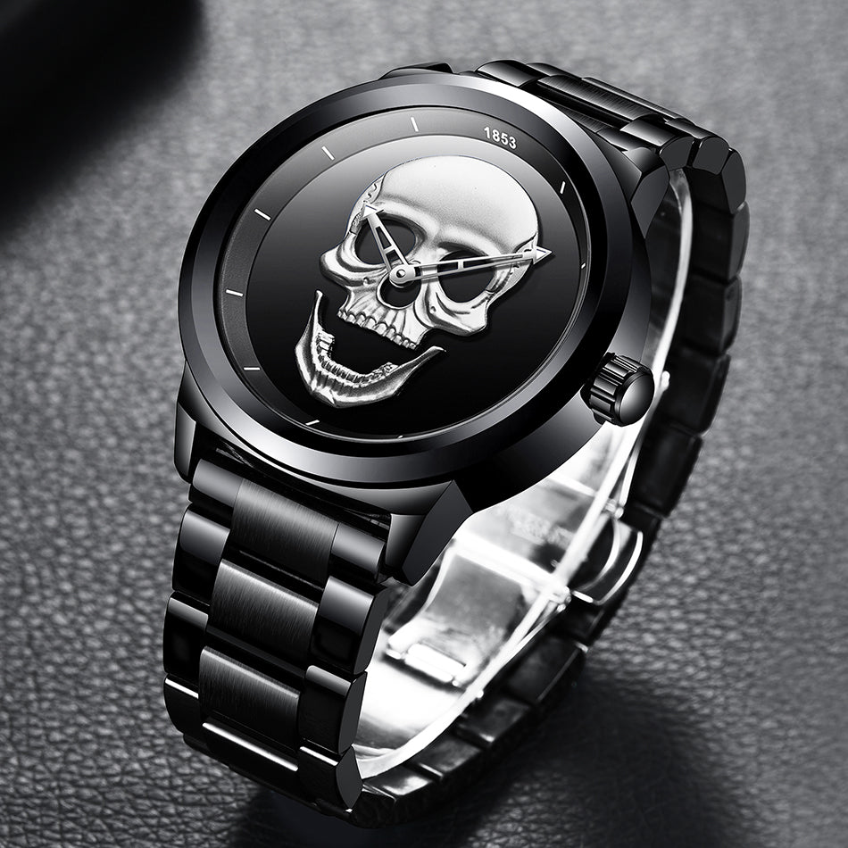 Totenkopf Motiv Edelstahl Armbanduhr "no.402" - PITANI