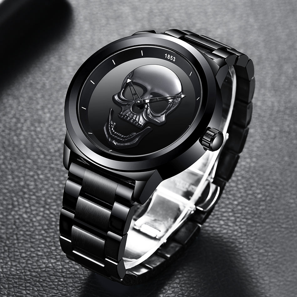 Totenkopf Motiv Edelstahl Armbanduhr "no.402" - PITANI