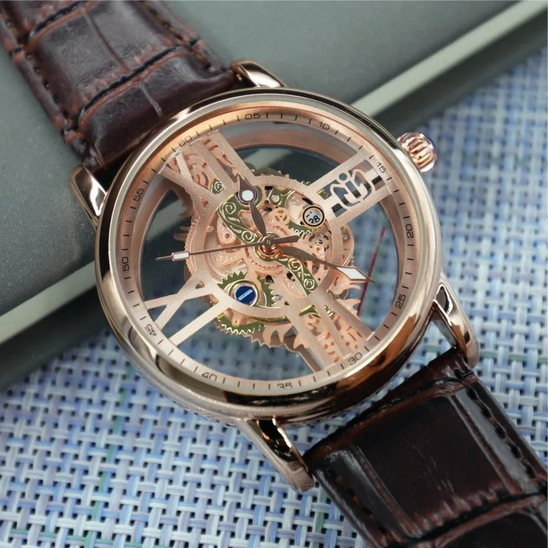 Durchsichtige Leder Armbanduhr "Moda Rotondo no. 224" - PITANI