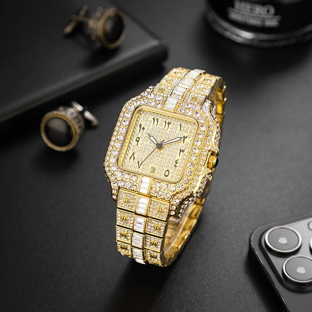 Edelstahl Automatik Armbanduhr "Diamante Ghiacciato no.417" - PITANI