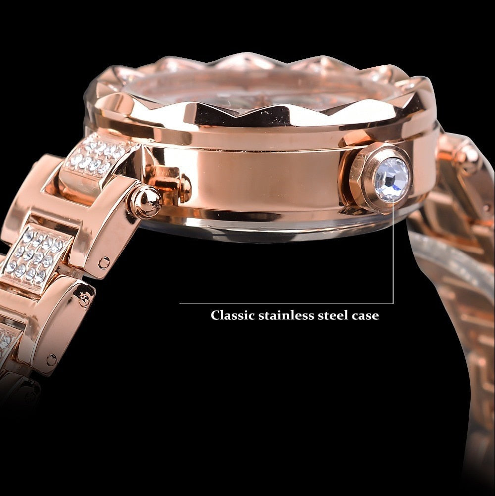 Edelstahl Automatik Armbanduhr "Diamante Femmina no.287" - PITANI