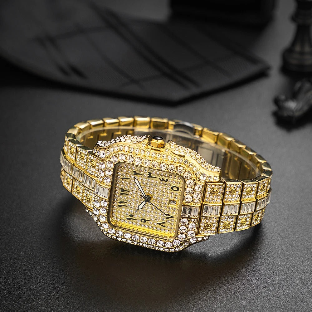Edelstahl Automatik Armbanduhr "Diamante Ghiacciato no.417" - PITANI