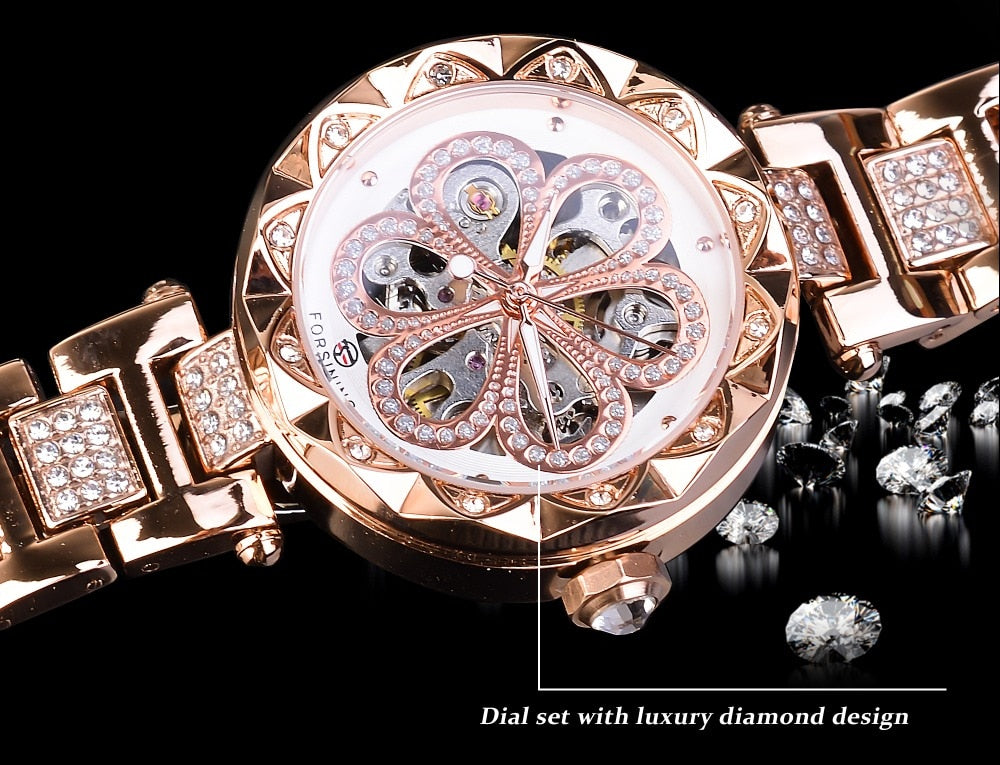 Edelstahl Automatik Armbanduhr "Diamante Femmina no.287" - PITANI